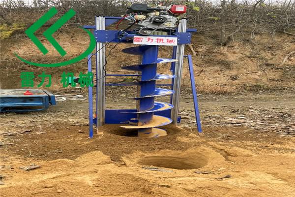 軌道式栽電線杆挖坑機山地打洞螺旋鑽